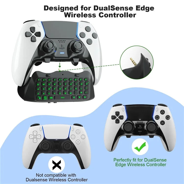JYS P5172 For Sony PS5 DualSense Edge Controller Wireless Bluetooth External Keyboard Portable Gamepad Keyboard