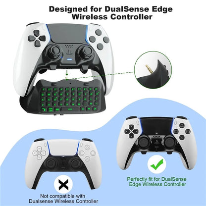 JYS P5172 For Sony PS5 DualSense Edge Controller Wireless Bluetooth External Keyboard Portable Gamepad Keyboard