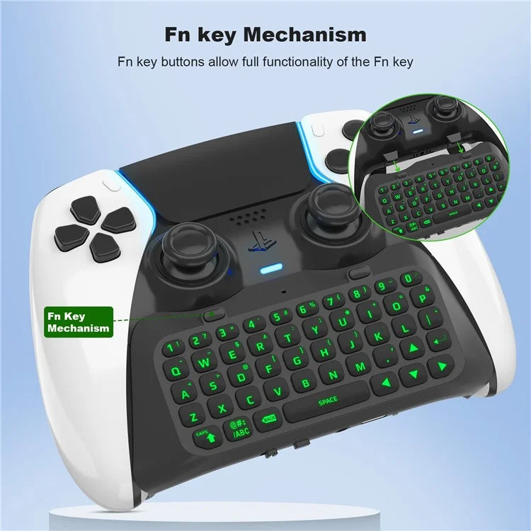 JYS P5172 For Sony PS5 DualSense Edge Controller Wireless Bluetooth External Keyboard Portable Gamepad Keyboard