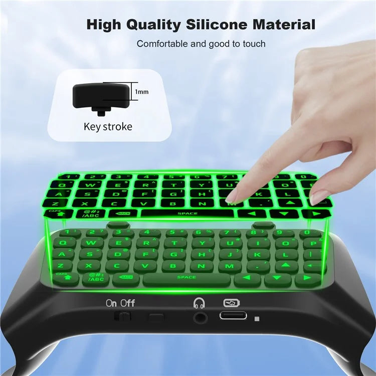 JYS P5172 For Sony PS5 DualSense Edge Controller Wireless Bluetooth External Keyboard Portable Gamepad Keyboard