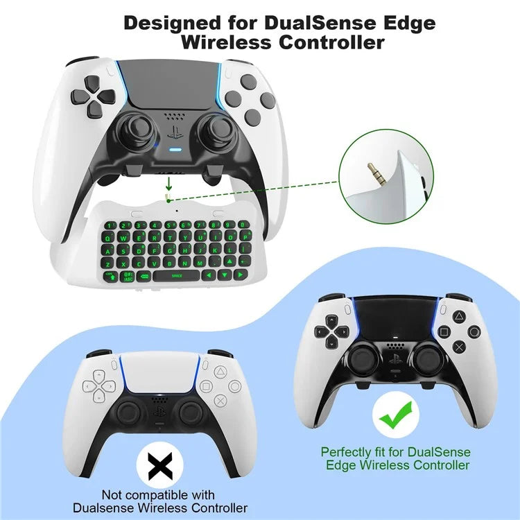 JYS P5172 For Sony PS5 DualSense Edge Controller Wireless Bluetooth External Keyboard Portable Gamepad Keyboard