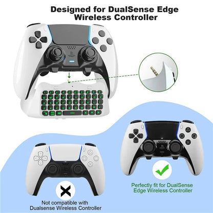 JYS P5172 For Sony PS5 DualSense Edge Controller Wireless Bluetooth External Keyboard Portable Gamepad Keyboard
