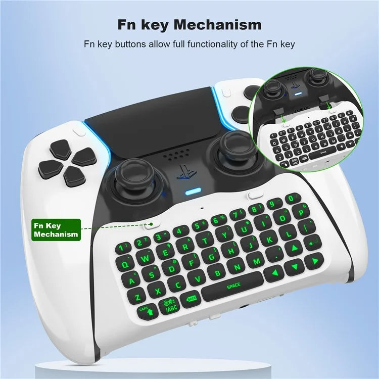 JYS P5172 For Sony PS5 DualSense Edge Controller Wireless Bluetooth External Keyboard Portable Gamepad Keyboard