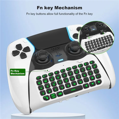 JYS P5172 For Sony PS5 DualSense Edge Controller Wireless Bluetooth External Keyboard Portable Gamepad Keyboard