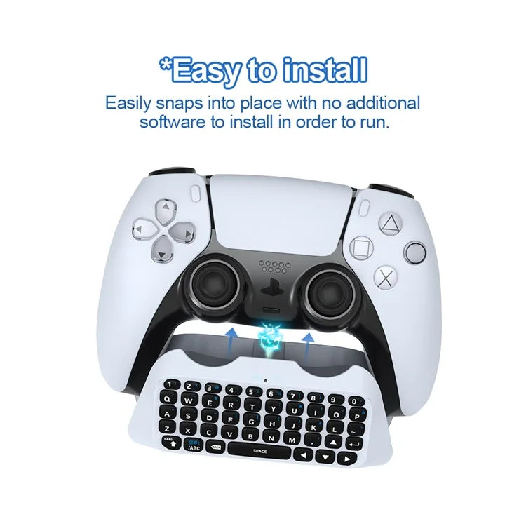 JYS P5121 Compatible with PS5 Controller Bluetooth Keyboard 500mAh Wireless Gaming Keypad Built-In Speaker Chat Voice