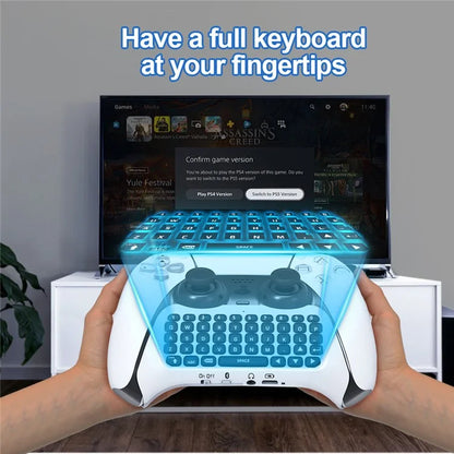 JYS P5121 Compatible with PS5 Controller Bluetooth Keyboard 500mAh Wireless Gaming Keypad Built-In Speaker Chat Voice