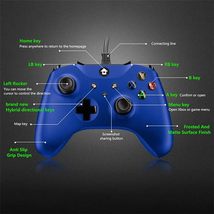 PC001 PC Wired Game Handle for Android / Windows System Controller for Nintendo Switch / PS3 Game Console TV Box Gamepad