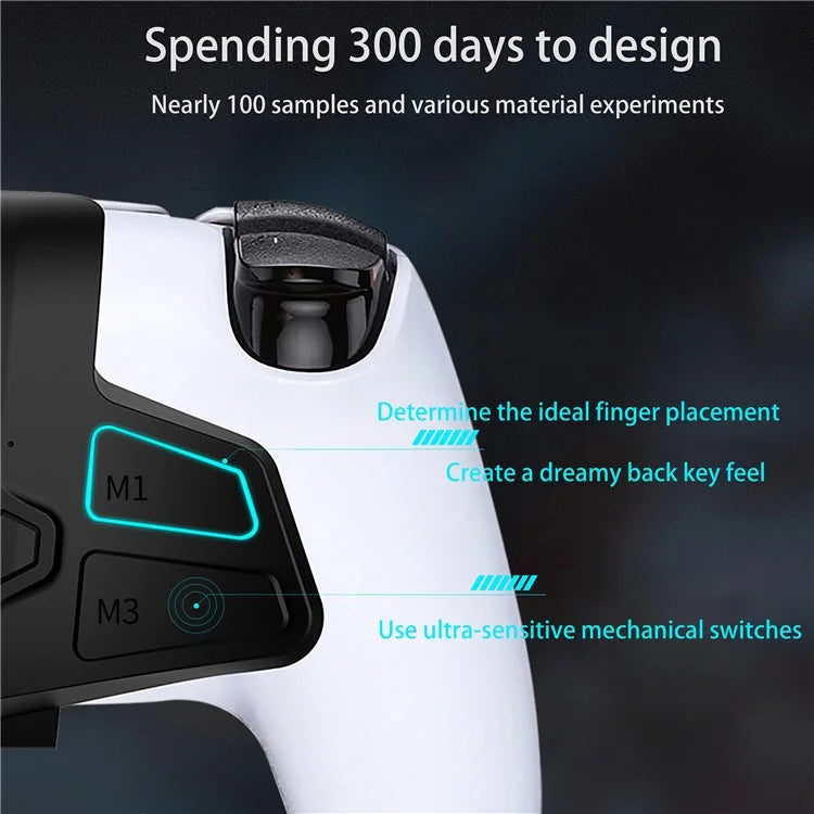 SZ-305 Back Button Attachment for PS5 Controller Back Paddles Macro Function / Plug and Play, Controller Accessories