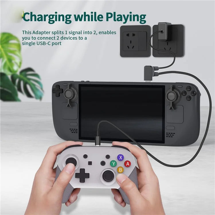JYS JYS-SD015 For Steam Deck / Switch OLED / Lite Rocker Caps Thumb Grip Covers + Back Bracket + Type-C Adapter