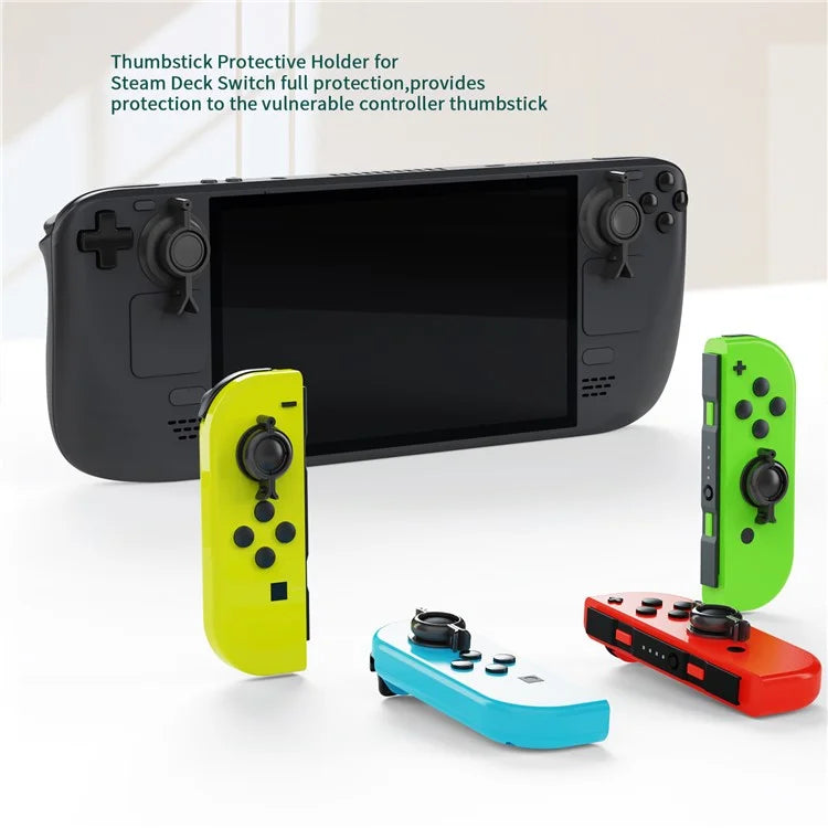 JYS JYS-SD015 For Steam Deck / Switch OLED / Lite Rocker Caps Thumb Grip Covers + Back Bracket + Type-C Adapter