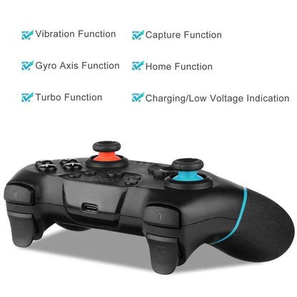 SW001+ Wireless Bluetooth Controller for Nintendo Switch Gamepad with Vibration, 6-Axis Motion Sensor