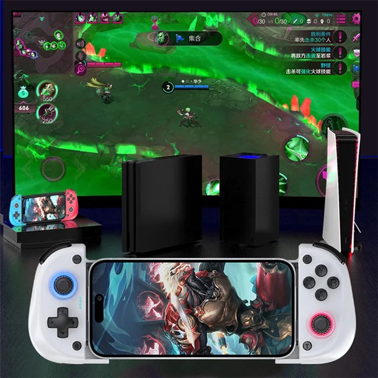 X5 3-in-1 Stretchable Game Controller with Cooling Fan, Wireless Charger for iOS / Android System