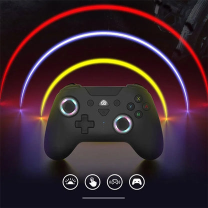 TOPWOLF Wireless Bluetooth Game Controller with RGB Lights for Nintendo Switch / PC / iOS / Android