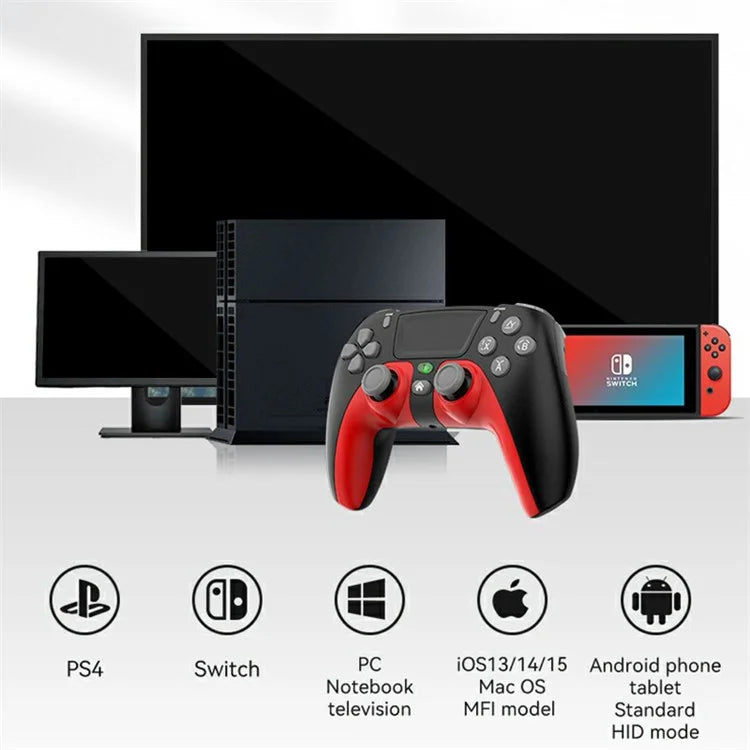P08 PS4 Wireless Bluetooth Game Controller Compatible with PS4, Android, iOS, Switch