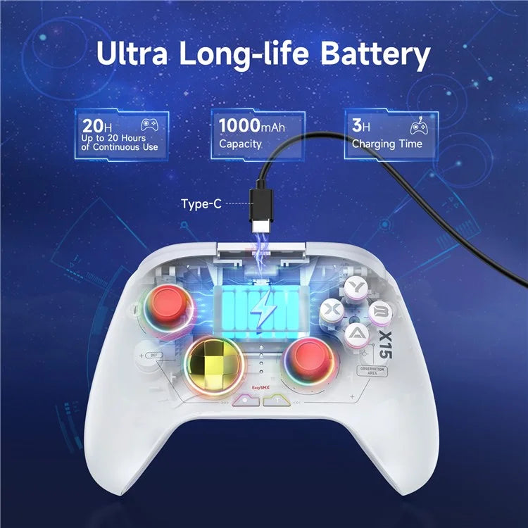 EASYSMX X15 2.4G Wireless Game Controller Gamepad with Receiver