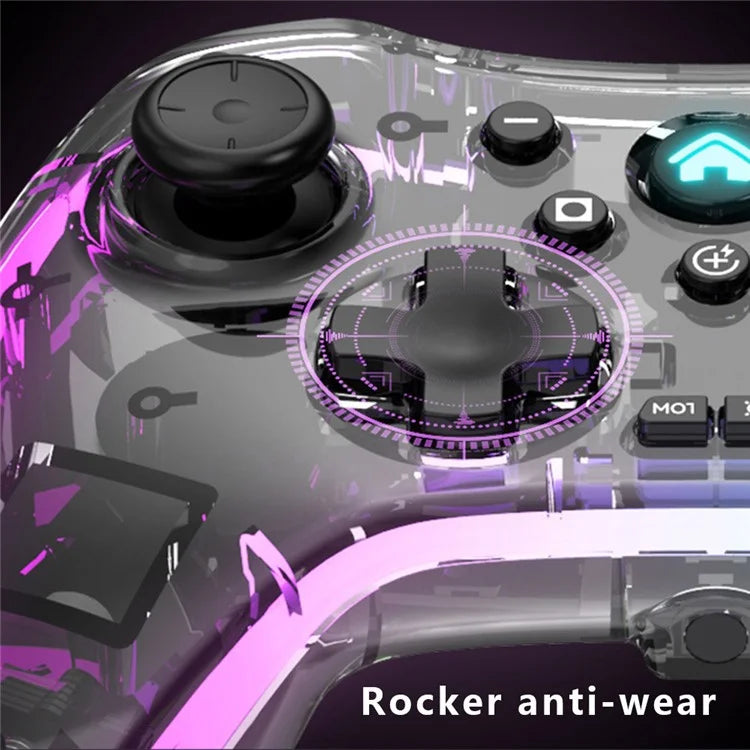 SO3 For Nintendo Switch Phone Laptop Game Controller RGB Transparent Bluetooth Gamepad