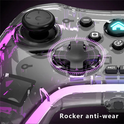SO3 For Nintendo Switch Phone Laptop Game Controller RGB Transparent Bluetooth Gamepad