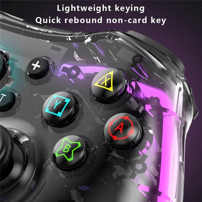 SO3 For Nintendo Switch Phone Laptop Game Controller RGB Transparent Bluetooth Gamepad