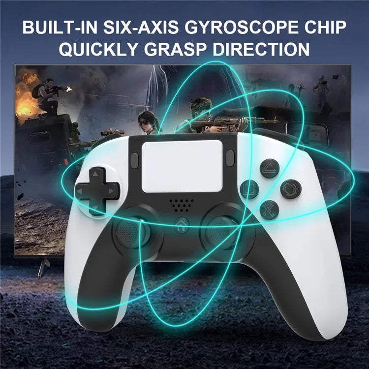 TOPWOLF HS-PS4252 For PS4 Bluetooth Controller PC Programmable Dual Vibration Gamepad