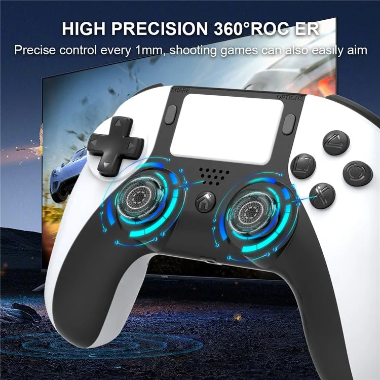 TOPWOLF HS-PS4252 For PS4 Bluetooth Controller PC Programmable Dual Vibration Gamepad