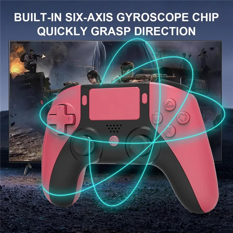 TOPWOLF HS-PS4252 For PS4 Bluetooth Controller PC Programmable Dual Vibration Gamepad