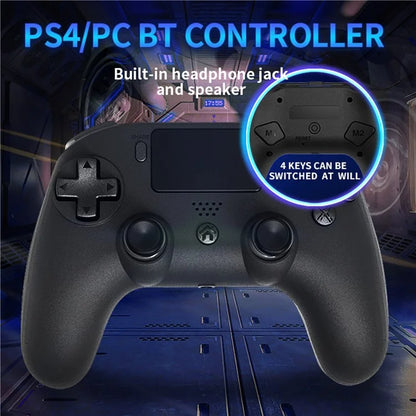 TOPWOLF HS-PS4256 Wireless Controller for PS4 Dual Vibration Programmable Bluetooth Game Console