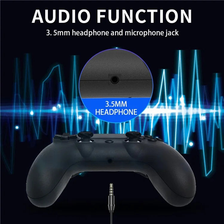 TOPWOLF HS-PS4256 Wireless Controller for PS4 Dual Vibration Programmable Bluetooth Game Console