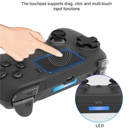 TOPWOLF HS-PS4256 Wireless Controller for PS4 Dual Vibration Programmable Bluetooth Game Console