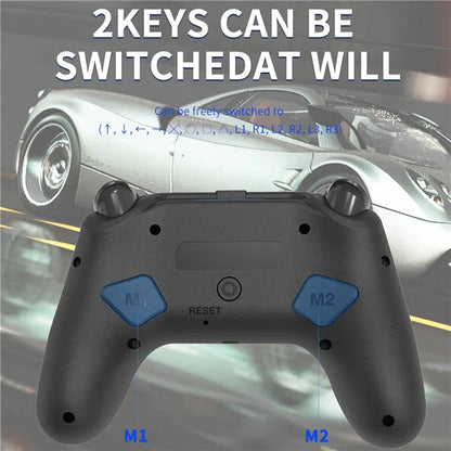 TOPWOLF HS-PS4256 Wireless Controller for PS4 Dual Vibration Programmable Bluetooth Game Console