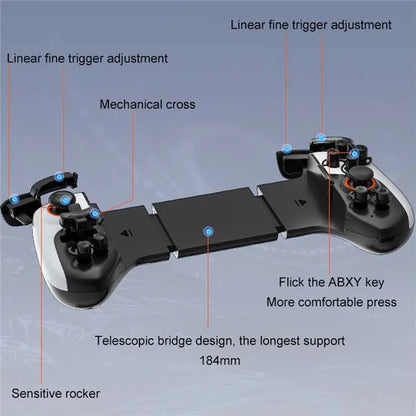 JK03 Mobile Gaming Controller Bluetooth 5.3 Stretching Extendable Wireless Gamepad Joystick