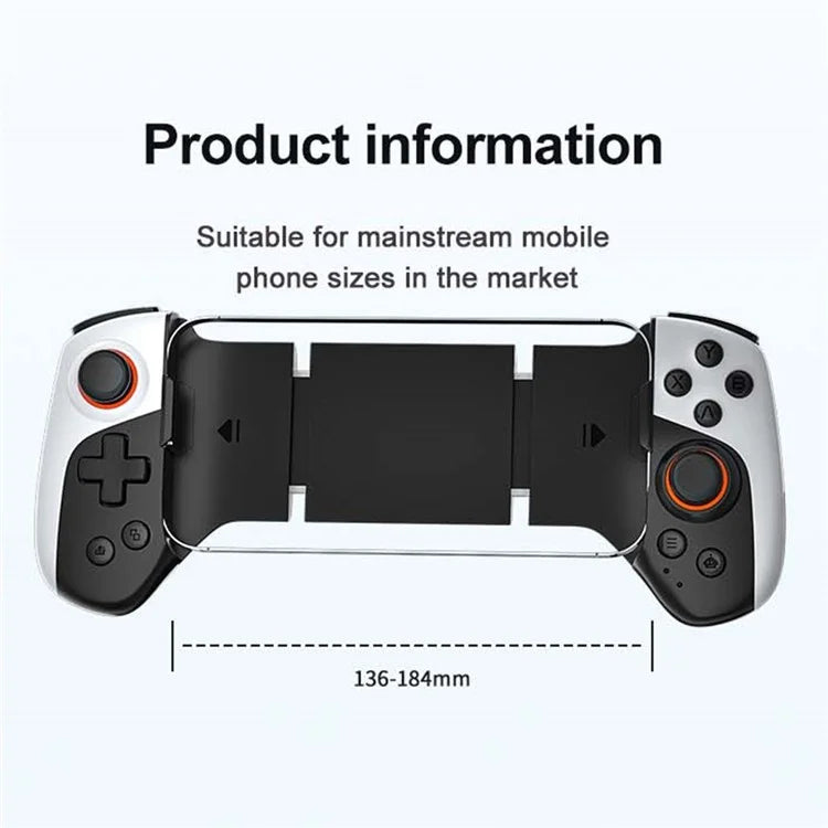 JK03 Mobile Gaming Controller Bluetooth 5.3 Stretching Extendable Wireless Gamepad Joystick