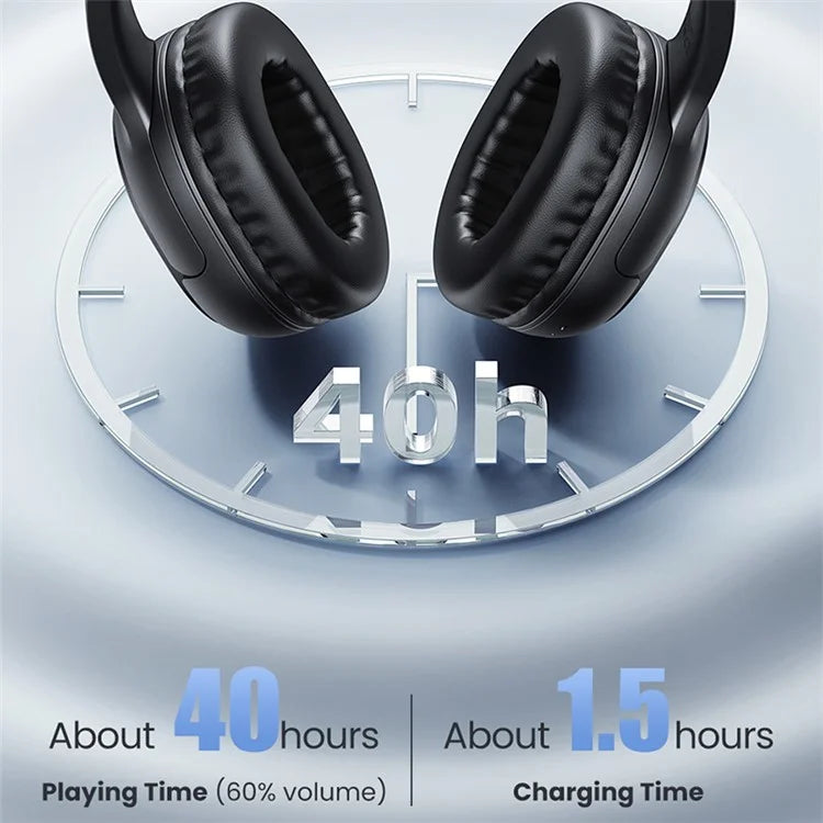 USAMS YG23 Bluetooth 5.3 Headphones Over Ear Headset Up to 40H Battery Life