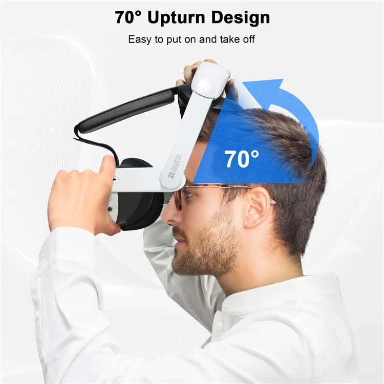 AMVR For Meta Quest 3 Adjustable Headband Pressure Reduction Head Strap VR Accessory