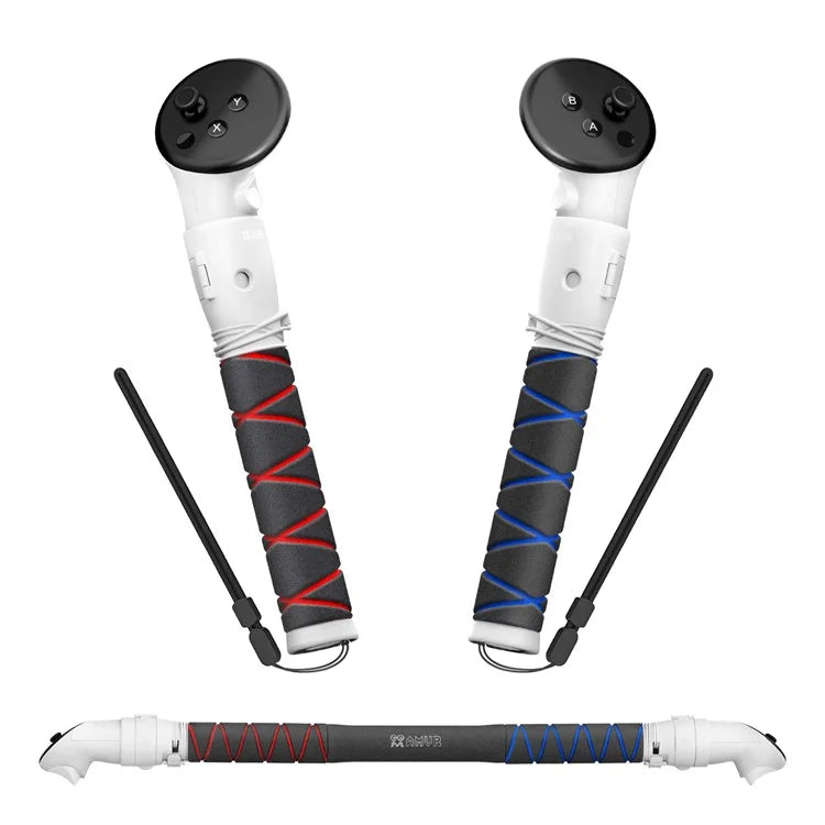 Swiper Rod AMVR Q3JP1 For Meta Quest 3 VR Gaming Controller 3-in-1 Extension Grip ...