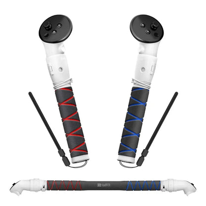 AMVR Q3JP1 For Meta Quest 3 VR Gaming Controller 3-in-1 Extension Grip Rod Auxiliary Tool