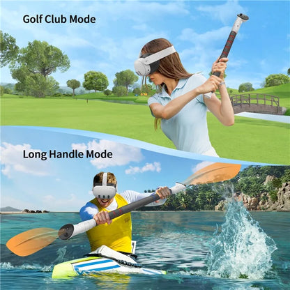 AMVR Q3JP1 For Meta Quest 3 VR Gaming Controller 3-in-1 Extension Grip Rod Auxiliary Tool