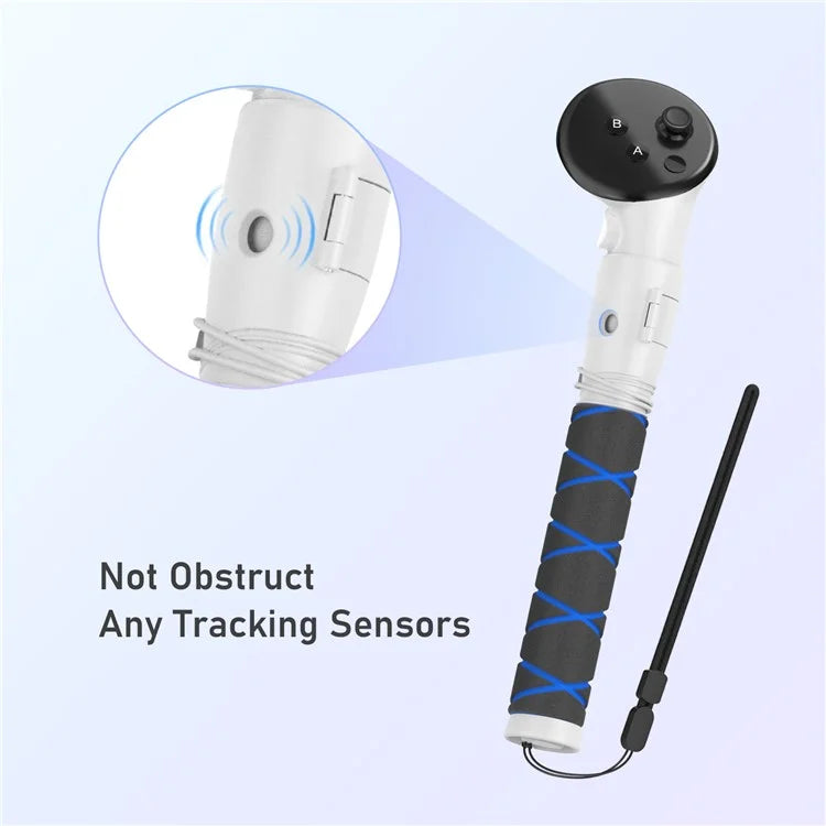 AMVR Q3JP2 For Meta Quest 3 VR Gaming Controller 1 Pair Extension Grip Rod