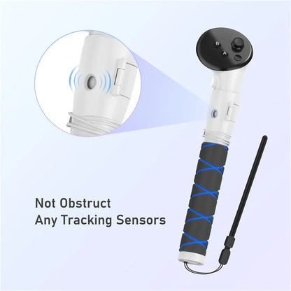 AMVR Q3JP2 For Meta Quest 3 VR Gaming Controller 1 Pair Extension Grip Rod