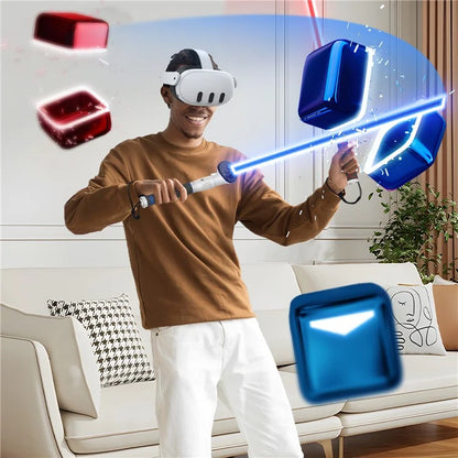 AMVR Q3JP2 For Meta Quest 3 VR Gaming Controller 1 Pair Extension Grip Rod
