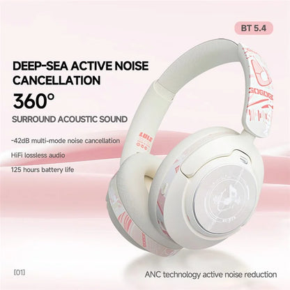 GT1 Bluetooth 5.4 Wireless Headset ANC Noise Reduction Gaming Headphones