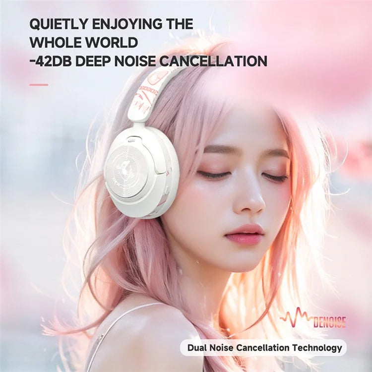 GT1 Bluetooth 5.4 Wireless Headset ANC Noise Reduction Gaming Headphones