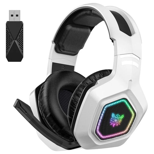 ONIKUMA B100 2.4G Wireless / Bluetooth 5.3 / Wired Over-Ear Headset RGB Light E-Sports Gaming Headphone