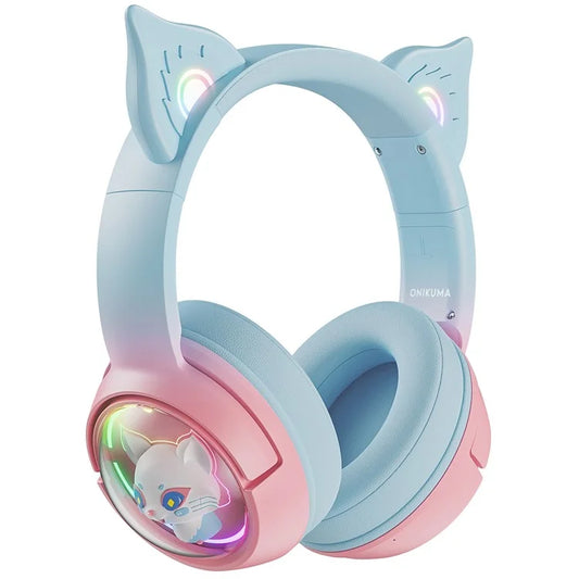 ONIKUMA B5 2.4G Wireless / Bluetooth / Wired Over-Ear Headset Cute Cartoon Game Music Headphone