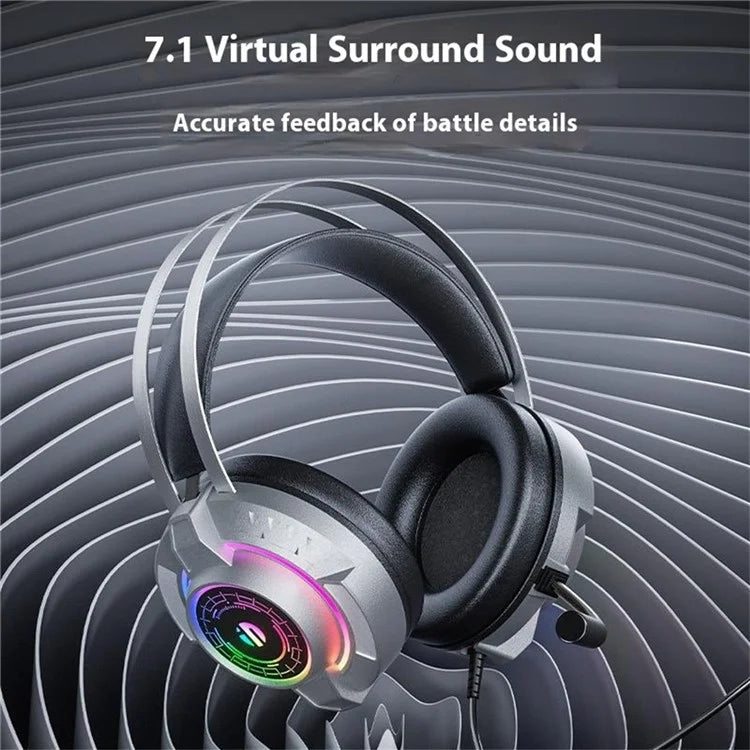 INPHIC G2 USB Wired Headphone Gaming Headset with Microphone RGB Backlight for PC Computer