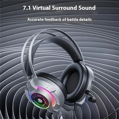 INPHIC G2 USB Wired Headphone Gaming Headset with Microphone RGB Backlight for PC Computer