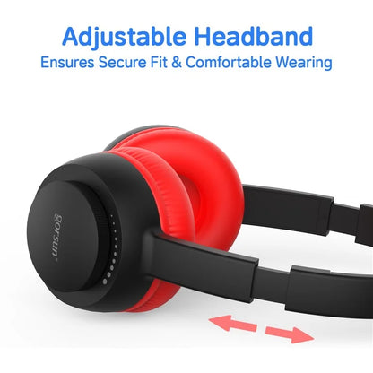 GORSUN E65 Wireless Bluetooth Headphone Volume Adjustable Over-Ear Music Headset
