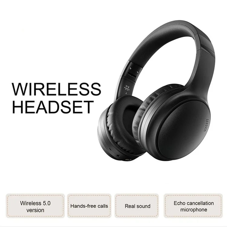 BT037 Bluetooth Noise Cancelling Headphones Over Ear ANC Wireless Deep Bass Headset