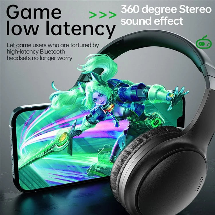 BT037 Bluetooth Noise Cancelling Headphones Over Ear ANC Wireless Deep Bass Headset