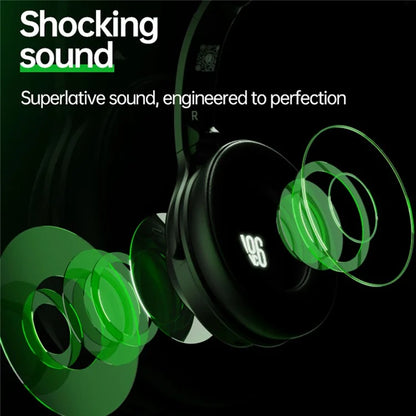 BT037 Bluetooth Noise Cancelling Headphones Over Ear ANC Wireless Deep Bass Headset