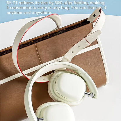 SY-T1 Over-Ear Bluetooth Headset Foldable Gaming Headphones with Plug-in ENC Microphone